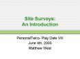 Site Surveys: An Introduction PowerPoint PPT Presentation