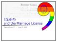 Equality and the Marriage License PowerPoint PPT Presentation