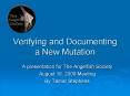 Verifying and Documenting a New Mutation PowerPoint PPT Presentation