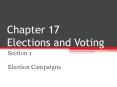 Chapter 17 Elections and Voting PowerPoint PPT Presentation
