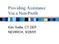 Providing Assistance Via a Non-Profit PowerPoint PPT Presentation