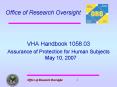 VHA Handbook 1058'03 PowerPoint PPT Presentation