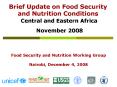 Brief Update on Food Security and Nutrition Conditions Central and Eastern Africa November 2008 PowerPoint PPT Presentation