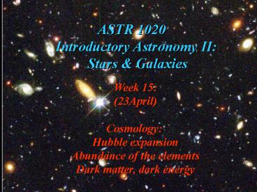 ASTR 1120 General Astronomy: Stars