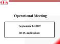 Operational Meeting PowerPoint PPT Presentation