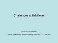 Challenges at field level Alessandro Loretti, WHOHAC SMART methodology technical meeting, New York, PowerPoint PPT Presentation
