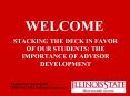 STACKING THE DECK IN FAVOR OF OUR STUDENTS: THE IMPORTANCE OF ADVISOR DEVELOPMENT PowerPoint PPT Presentation
