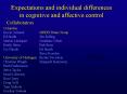 Expectations and individual differences in cognitive and affective control PowerPoint PPT Presentation