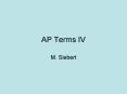 AP Terms IV PowerPoint PPT Presentation