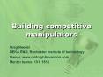 Building competitive manipulators PowerPoint PPT Presentation