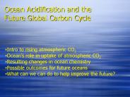 Ocean Acidification and the Future Global Carbon Cycle