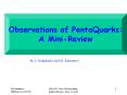 Observations%20of%20PentaQuarks: PowerPoint PPT Presentation
