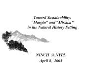 Toward Sustainability: 