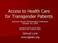 Access to Health Care for Transgender Patients PowerPoint PPT Presentation