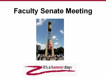 Faculty Senate Meeting