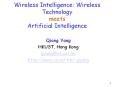 Wireless Intelligence: Wireless Technology meets Artificial Intelligence PowerPoint PPT Presentation