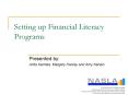 Setting up Financial Literacy Programs PowerPoint PPT Presentation