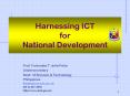 Harnessing ICT for National Development PowerPoint PPT Presentation