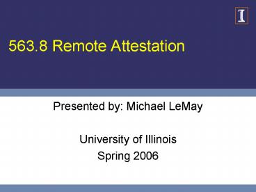 563'8 Remote Attestation