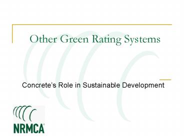 Other Green Rating Systems
