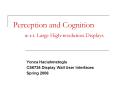 Perception and Cognition w'r't' Large Highresolution Displays PowerPoint PPT Presentation
