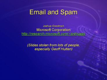 Email and Spam