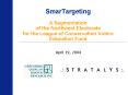 SmarTargeting A Segmentation of the Northwest Electorate for the League of Conservation Voters Educa PowerPoint PPT Presentation