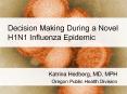 Decision Making During a Novel H1N1 Influenza Epidemic PowerPoint PPT Presentation