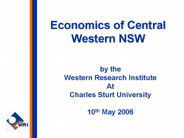 Economics of Central Western NSW