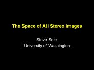 The Space of All Stereo Images