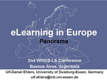 eLearning in Europe Panorama