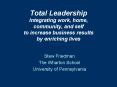 Total Leadership Integrating work, home, community, and self to increase business results by enrichi PowerPoint PPT Presentation