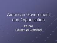 American Government and Organization