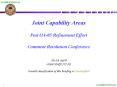 Joint Capability Areas  Post OA-05 Refinement Effort Comment Resolution Conference PowerPoint PPT Presentation