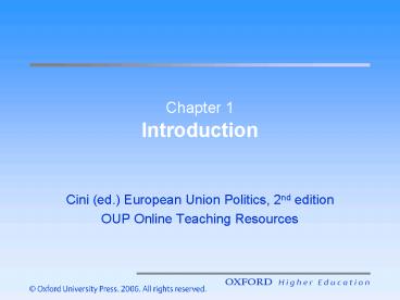 Chapter 1 Introduction