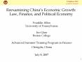 Reexamining Chinas Economic Growth: Law, Finance, and Political Economy PowerPoint PPT Presentation