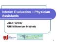 Interim Evaluation Physician Assistants PowerPoint PPT Presentation