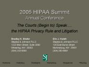 2005 HIPAA Summit Annual Conference