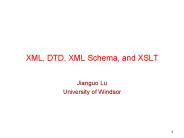 XML, DTD, XML Schema, and XSLT