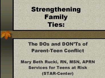 Strengthening Family Ties:
