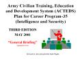 Army Civilian Training, Education and Development System (ACTEDS) Plan for Career Program-35 (Intelligence and Security) PowerPoint PPT Presentation