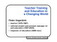 Teacher Training and Education in a Changing World PowerPoint PPT Presentation