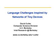 Language Challenges inspired by Networks of Tiny Devices