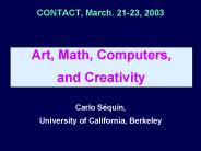 CONTACT, March' 2123, 2003