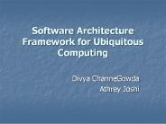Software Architecture Framework for Ubiquitous Computing
