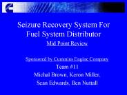 Seizure Recovery System For Fuel System Distributor