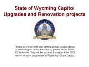 State of Wyoming Capitol Upgrades and Renovation projects