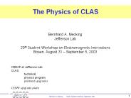The Physics of CLAS