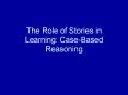 The Role of Stories in Learning: CaseBased Reasoning PowerPoint PPT Presentation