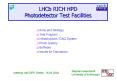 LHCb RICH HPD Photodetector Test Facilities PowerPoint PPT Presentation
